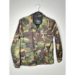Vans Jacket Mens Medium Camo Authentic Off The Wall Coach Windbreaker Camouflage